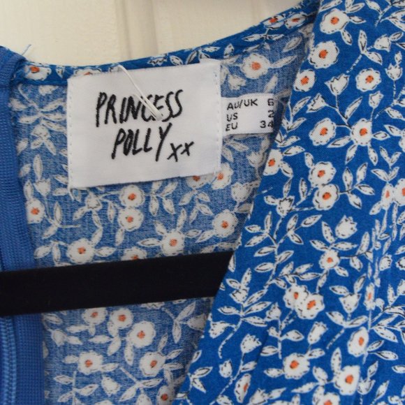 Princess Polly Blue Floral Dress - Picture 3 of 3